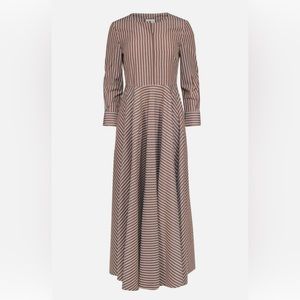 Tuckernuck Mila Mocha Stripe Maxi Dress M - NWOT